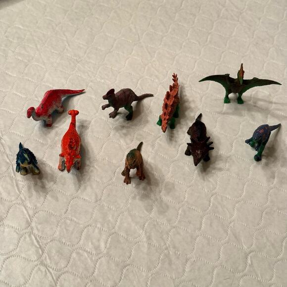 Toy Dinosaur 15 Figures Plastic Miniatures Stegosaurus Stocking Stuffers Dinos - Picture 3 of 16